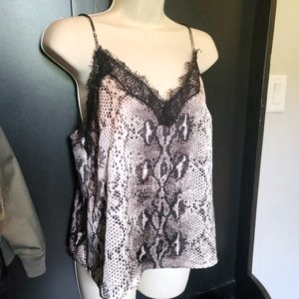 NWT SEXY Promesa Snakeskin/Black Tank Top Sz Large